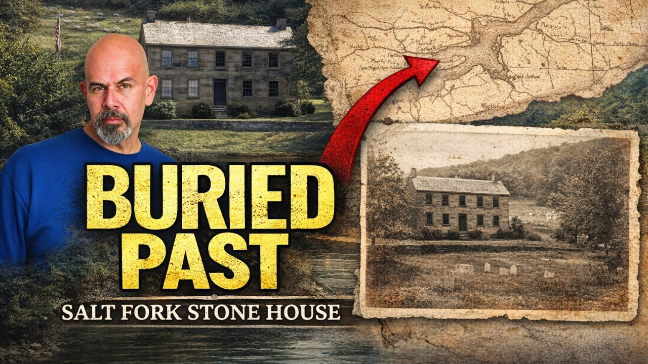 Stone House Museum at Salt Fork State Park near the lakeside trail and Hosak's Cave