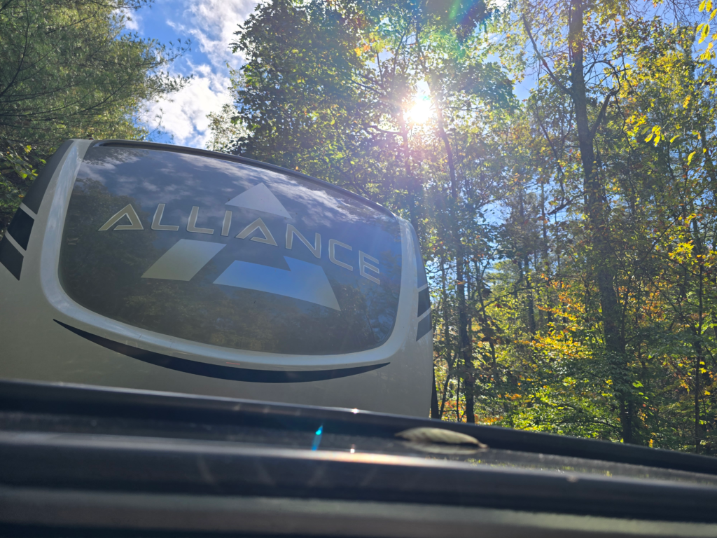 RV travel day checklist for packing down and hitching a fifth wheel after a long seasonal stay