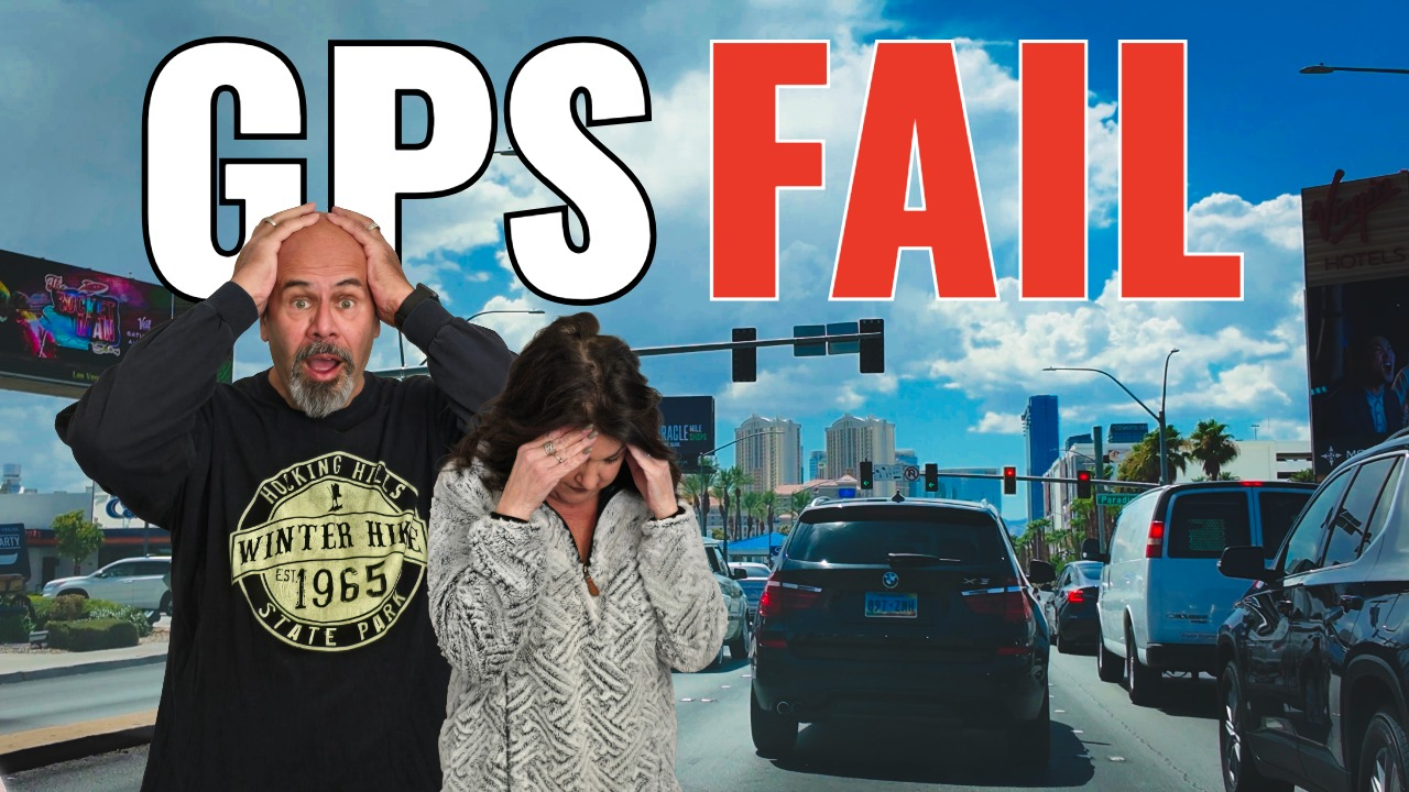 RV GPS wrong turn towing a 35-foot fifth wheel through downtown Las Vegas